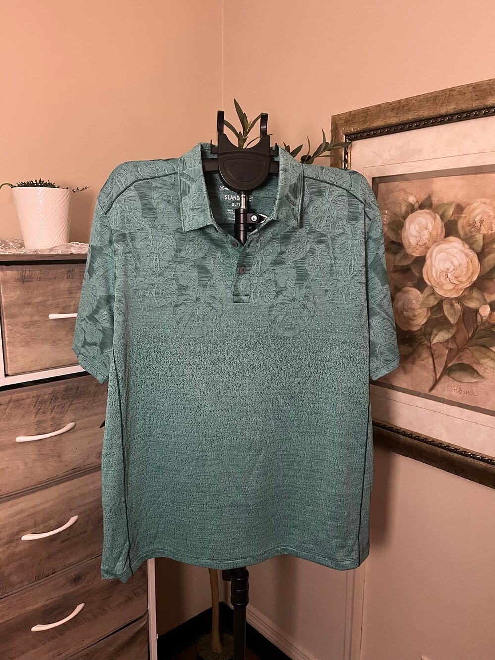 Tommy Bahama IslandZone Men’s XL Green UPF 30 Performance Polo Shirt